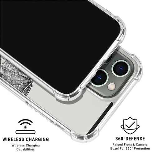 DC Comics Batman Skeleton diagram Art iPhone 16 Pro Clear Case